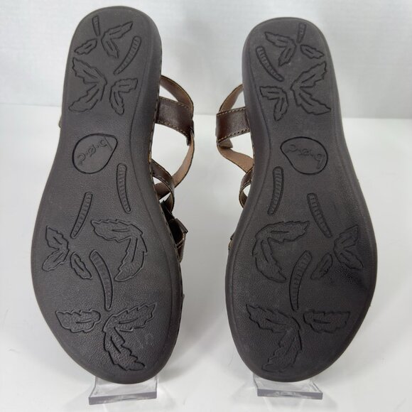 BOC Born Concept Kesia Strappy Brown Vegan Leather Open Toe Slingback Sandals 9M - Picture 11 of 14